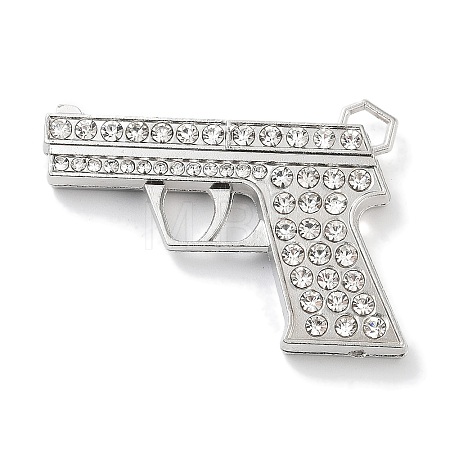 Alloy Rhinestone Pendants ALRI-S001-14B-P-1