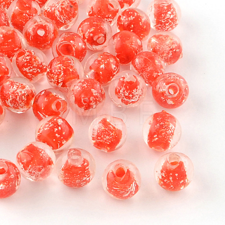Handmade Luminous Lampwork Beads LAMP-R125-12mm-07-1