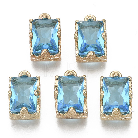 Glass Rhinestone Pendants GLAA-N038-20B-1