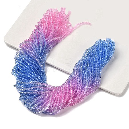 Transparent Painted Glass Beads Strands DGLA-A034-T2mm-A08-1