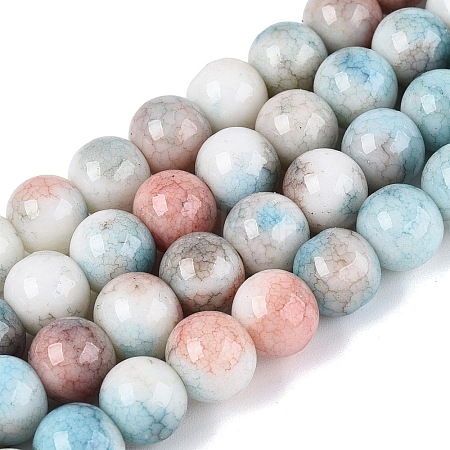 Opaque Ombre Effect Dyed Glass Beads Strands GLAA-Q106-04A-11-1
