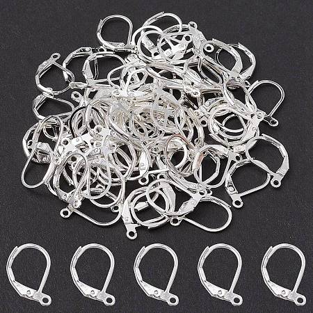 Brass Leverback Earring Findings KK-YW0002-05-1