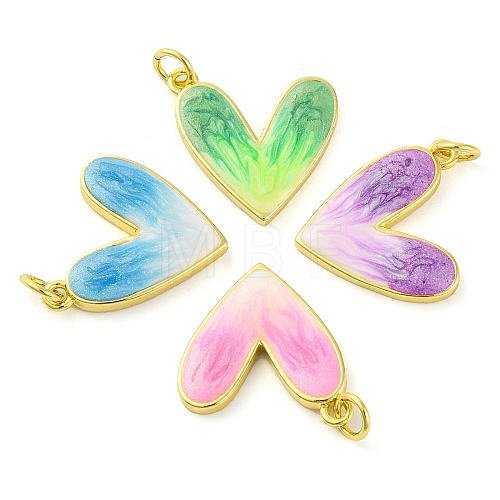 Brass Enamel Pendants KK-S401-16G-B-1