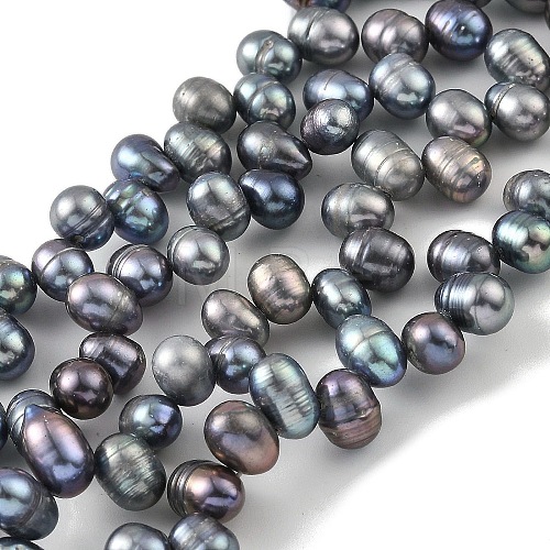 Dyed Natural Cultured Freshwater Pearl Beads Strands PEAR-A006-28A-1
