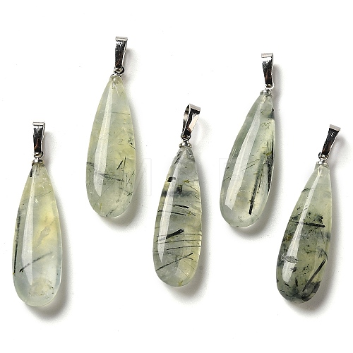 Natural Prehnite Pendants G-Q192-07P-01-1