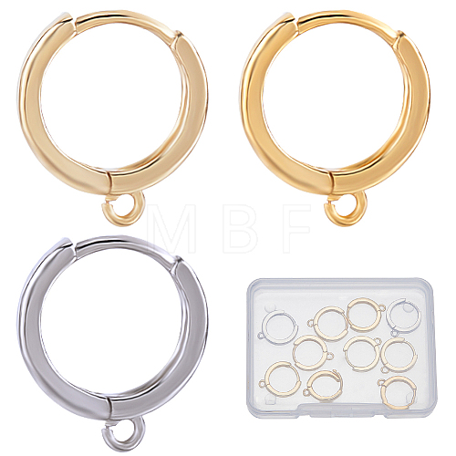 6 Pairs 3 Colors Rack Plating Brass Hoop Earring Findings KK-CN0002-45-1
