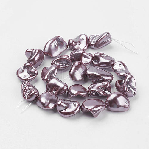 Shell Pearl Beads Strands BSHE-K010-08D-1