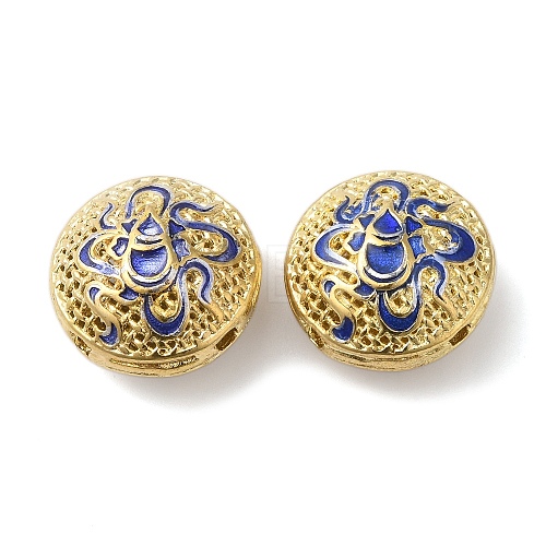 Rack Plating Brass Enamel Beads KK-P276-24B-G03-1