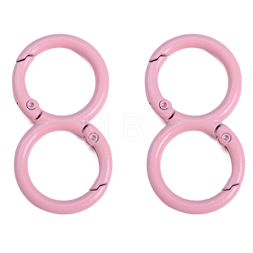 Spray Painted Alloy 8-shaped Keychain Clasps PW-WGE4E28-29-1