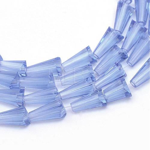 Transparent Glass Bead Strands GLAA-R170-6x12-01I-1