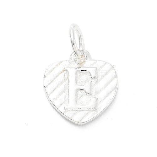 925 Sterling Silver Heart with Capital Letter Charms STER-S009-13E-S-1