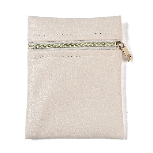 Imitation Leather Jewelry Storage Zipper Bags ABAG-G016-01C-02-1