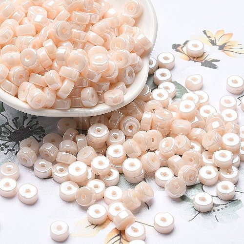 Opaque Colours Luster Glass Seed Beads SEED-E001-P3x6mm-A07-1