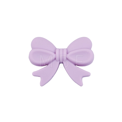 Bowknot Food Grade Silicone Beads PW-WG39907-06-1