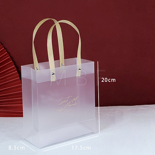 Valentine's Day Transparent Rectangle PVC Plastic Bags PAAG-PW0001-122C-1