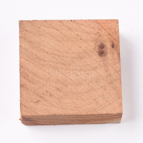 Square Wooden Pieces for Wood Jewelry Ring Making WOOD-WH0101-29N-1