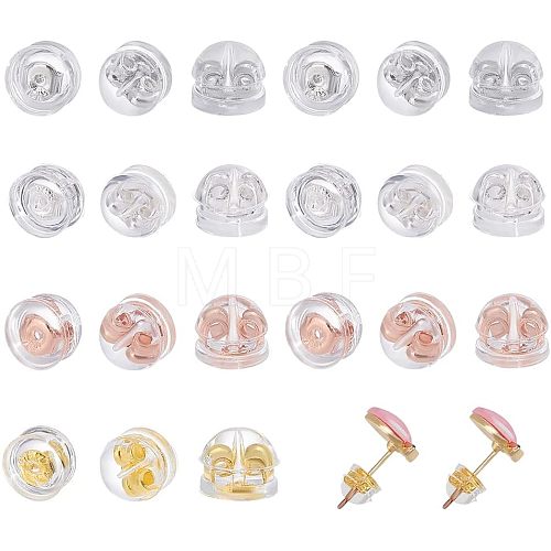 80Pcs 4 Colors Brass Ear Nuts FIND-CA0006-32-1