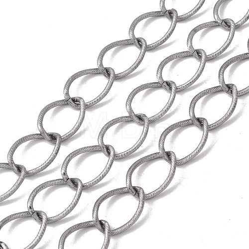 Oval Oxidation Aluminum Curb Chains CHA-G001-04P-1