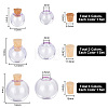   9 Sets 9 Style Transparent Glass Bottles Pendants Small DIY Bottles with Cork AJEW-PH0011-15-3