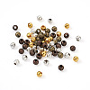 Kissitty 400Pcs 4 Colors Iron Corrugated Beads IFIN-KS0001-03-10