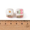 Printed Opaque Acrylic Beads OACR-B054-01H-3