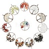 12Pcs 12 Colors Gemstone Pendants G-PH0001-33-WH-1