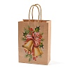 Christmas Theme Printed Kraft Paper Bags with Handles ABAG-M008-08C-1