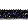 Opaque Solid Color Electroplate Glass Beads Strands EGLA-A039-P4mm-L17-1