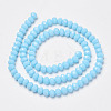 Opaque Solid Color Glass Beads Strands EGLA-A034-P10mm-D08-2