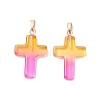 Two Tone Transparent Glass Pendants LS-GLAA-A004-02B-5