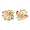 Brass Micro Pave Cubic Zirconia Charms KK-F906-13G-2