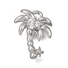 Brass Micro Pave Clear Cubic Zirconia Charms KK-A302-05P-1