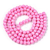 Drawbench Glass Round Beads GLAD-WH0001-01-24-2