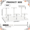 2-Tier Round Transparent Acrylic Toys Action Figures Display Riser Stands ODIS-WH0030-24A-2