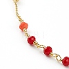 Faceted Glass Beaded Necklaces NJEW-JN03278-3