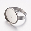 Tarnish Resistant Adjustable 304 Stainless Steel Finger Rings Components LS-STAS-I097-037C-P-2