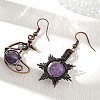 Natural Amethyst Dangle Earrings G-H359-07R-09-1