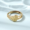 304 Stainless Steel Adjustable Cuff Open Rings for Women RJEW-K316-03G-1