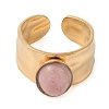 Oval Natural Rhodonite Finger Rings RJEW-Z057-12G-08-2