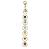 Chakra Natural & Synthetic Gemstone Pendant Decorations HJEW-TA00051-1
