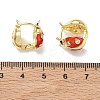 Brass Micro Pave Cubic Zirconia Hoop Earring KK-CBA98BA-09G-B-5