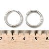 Tarnish Resistant 202 Stainless Steel Huggie Hoop Earrings EJEW-F111A-17mm-P-3