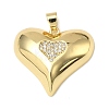 Valentine's Day Brass Micro Pave Clear Cubic Zirconia Pendants KK-A293-19B-G-1