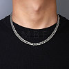 201 Stainless Steel Curb Chain Necklaces NJEW-Q336-06B-P-2