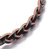 Adjustable Braided Leather Cord Bracelets BJEW-P099-21B-3