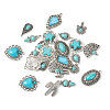 24Pcs 12 Styles Synthetic Turquoise Pendants FIND-TA0001-79-3