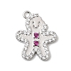 Christmas Brass Micro Pave Cubic Zirconia Pendants KK-L258-04P-D01-1