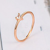 Brass Micro Pave Cubic Zirconia Finger Rings for Women FS-WG4BC3F-14-1