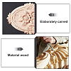 5Pcs Rubber Wood Carved Onlay Applique Craft WOOD-FH0001-85-3