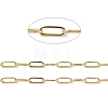 316L Surgical Stainless Steel Flat Paperclip Chains CHS-G024-01G-3